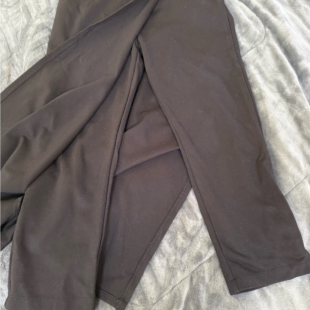 Black slit skirt with attached leggings